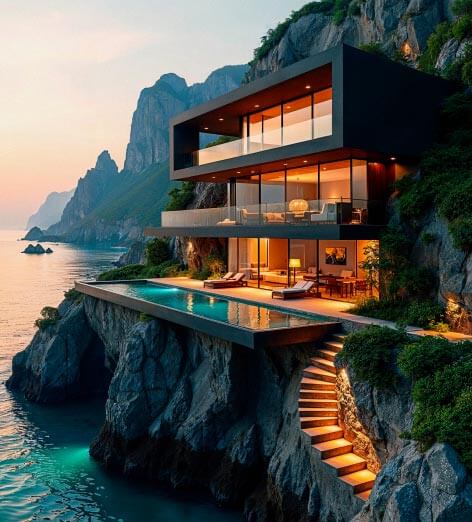 Villa with infinity pool